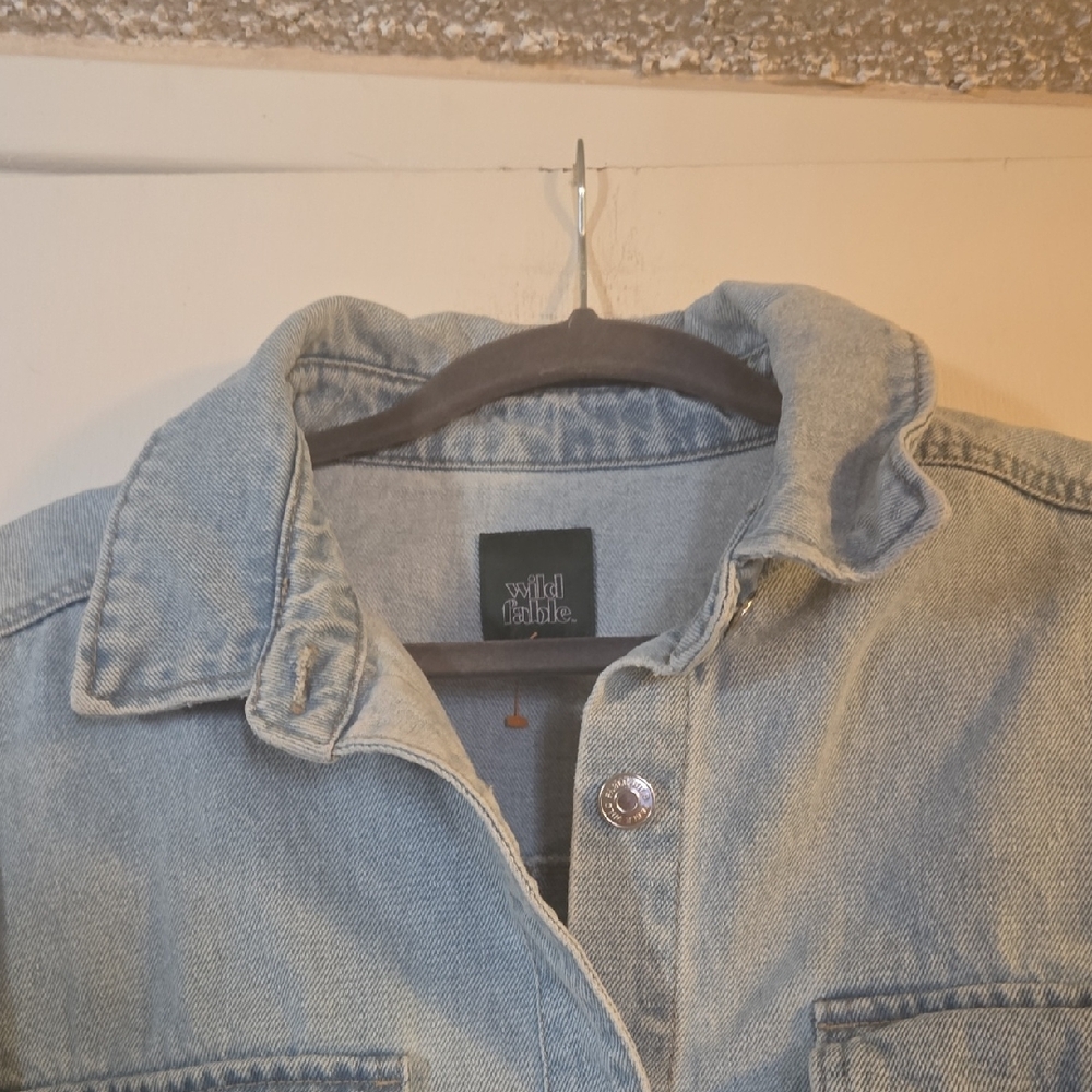 Denim Button-Up Jacket - image 3